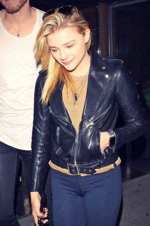 Chloe Moretz leather style trends .